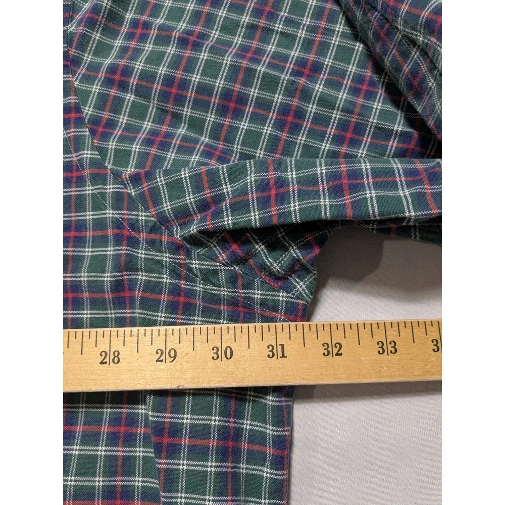 POLO Ralph Lauren Big‎ Men 3XB Blue Green Plaid Long Sleeve Button Shirt
